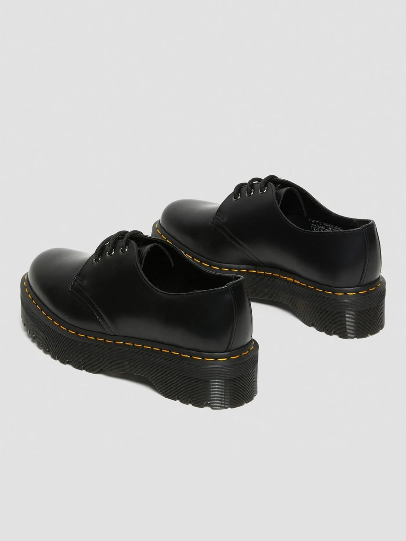 1461 Quad Polished Smooth Black Shoes