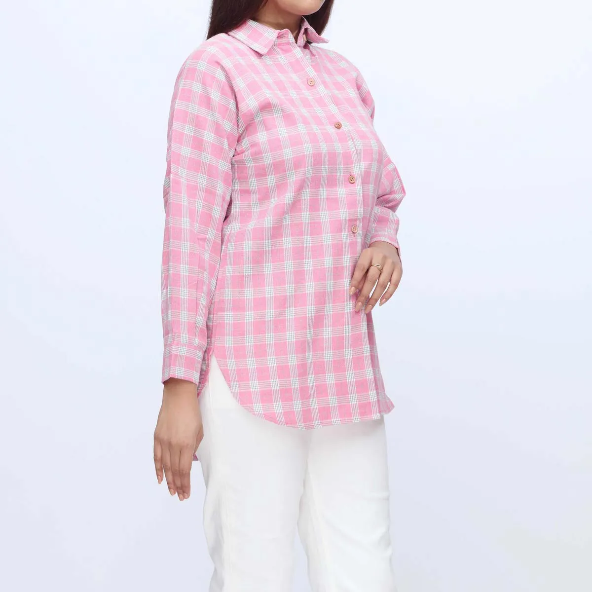 1PC-Flannel Checkered Top PW3072