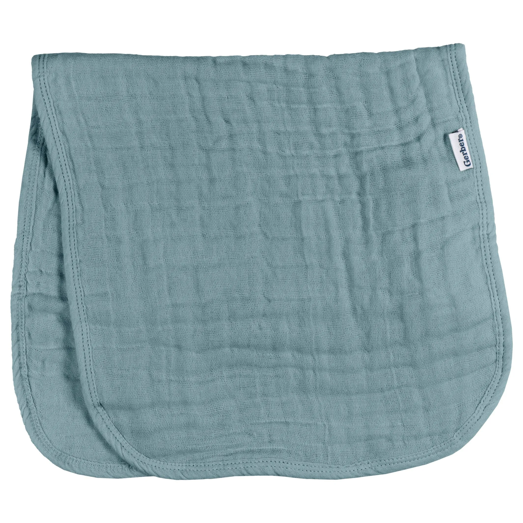 6-Pack Baby Neutral Teal Muslin Burp Cloths