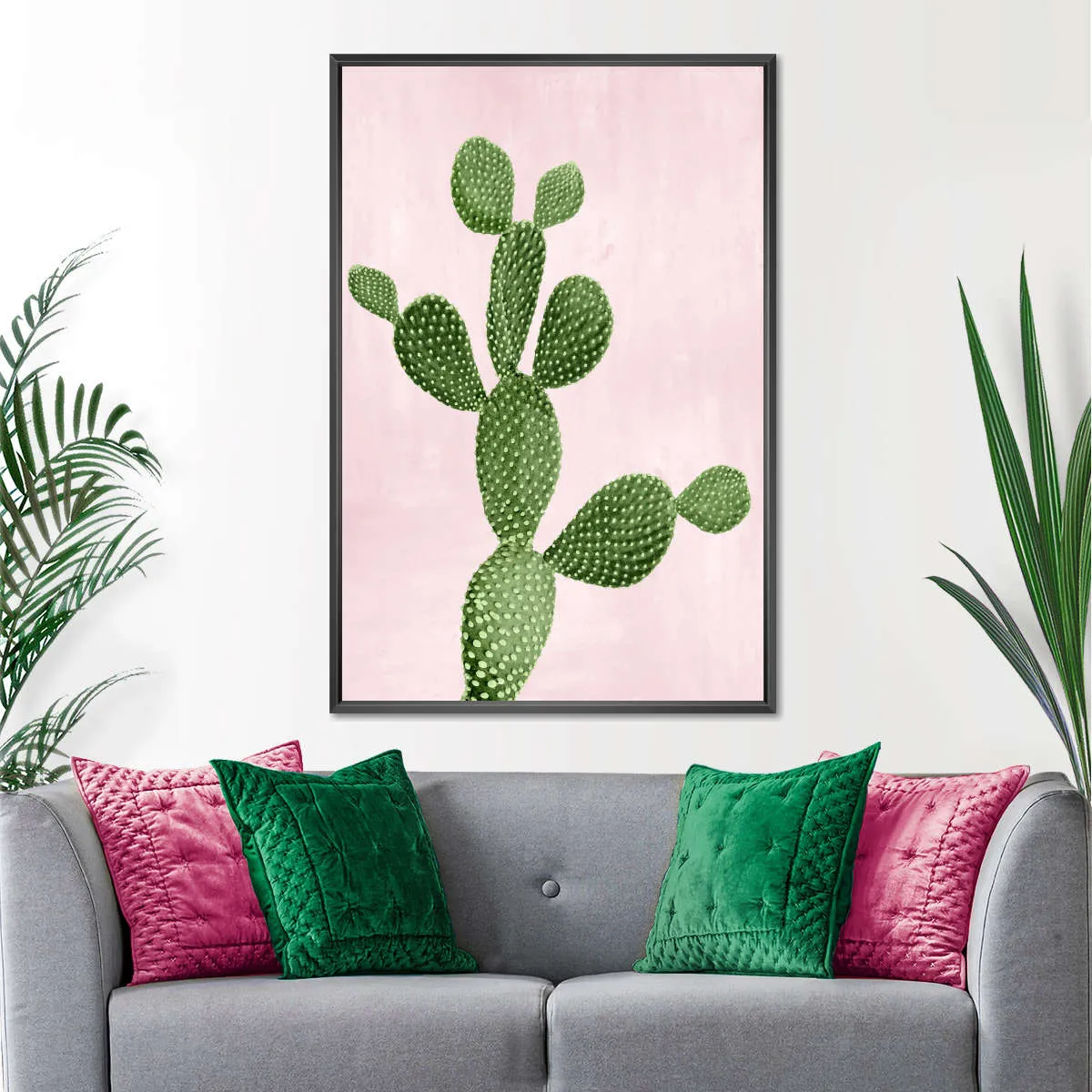 A Cactus On Pink VII Wall Art