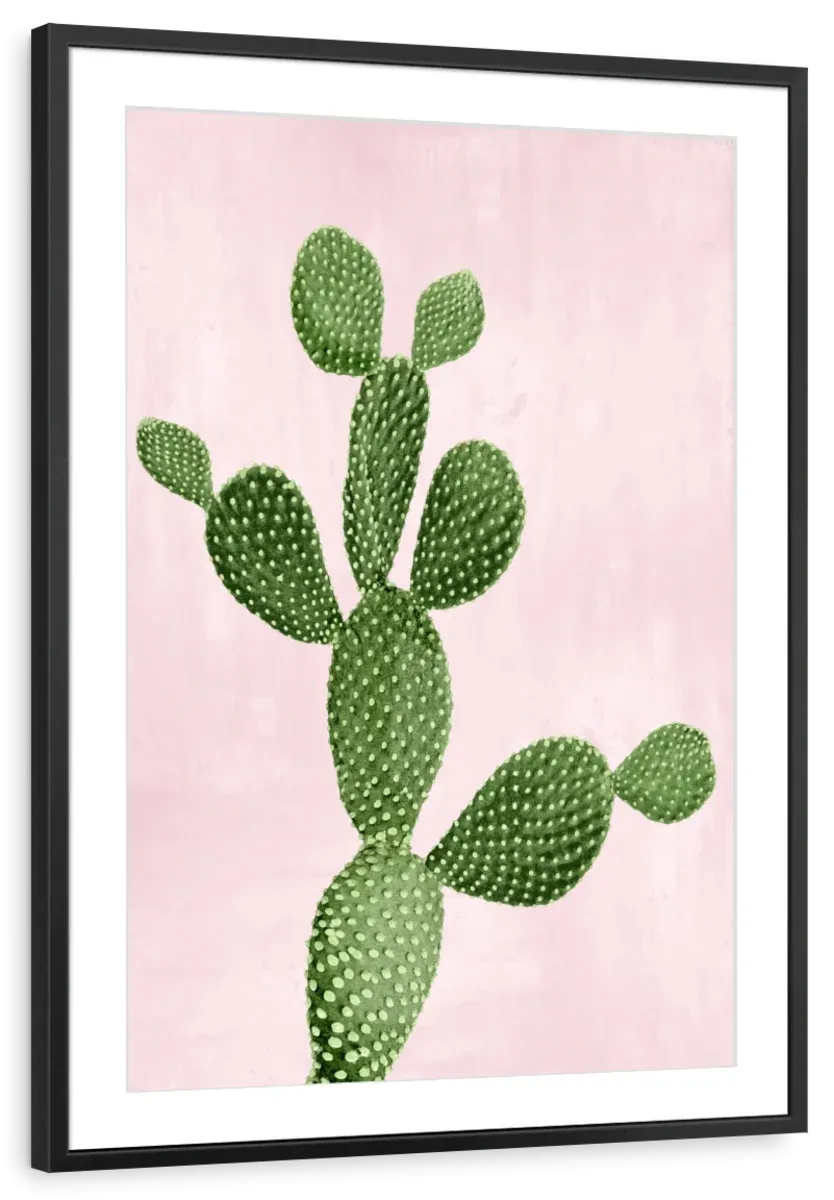 A Cactus On Pink VII Wall Art