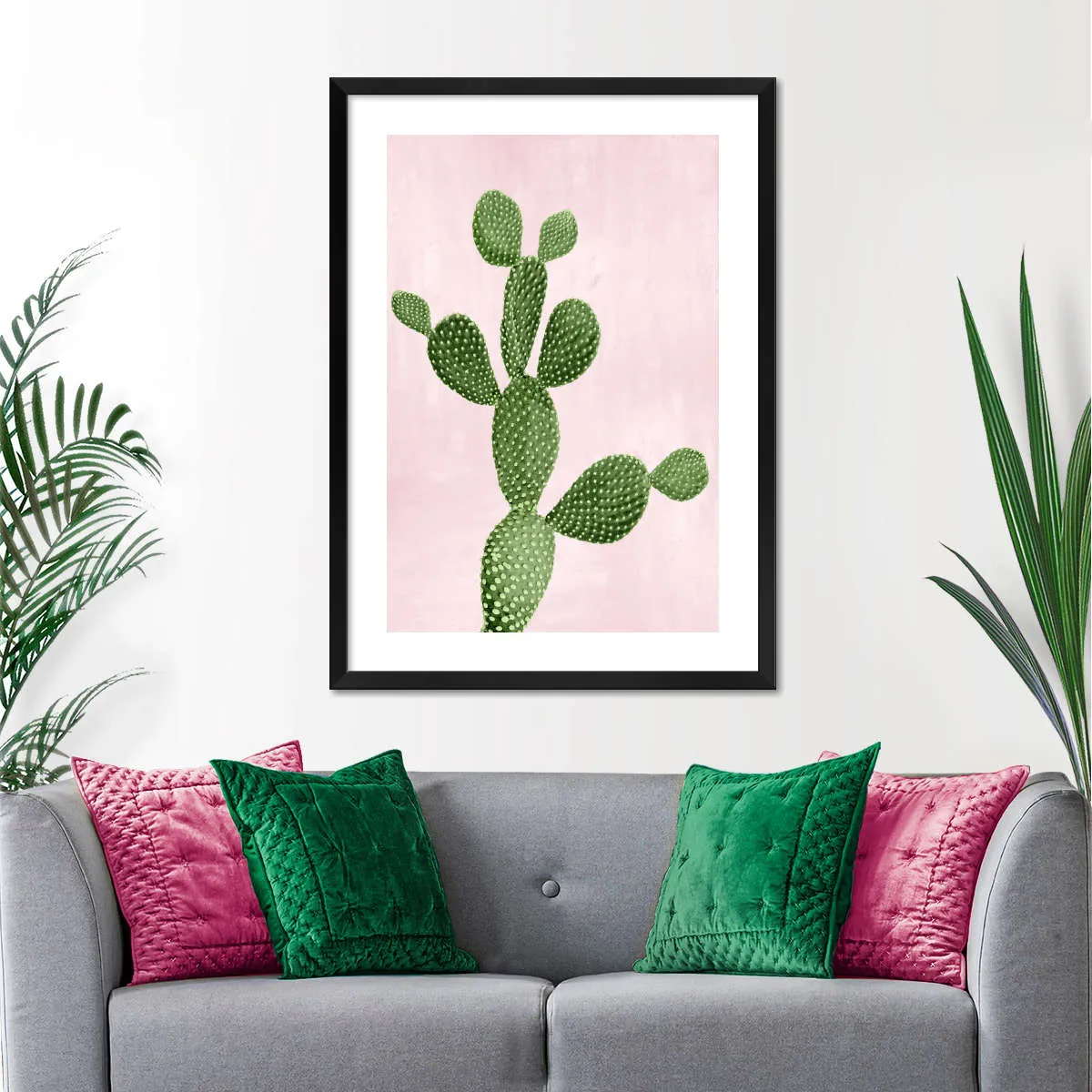 A Cactus On Pink VII Wall Art