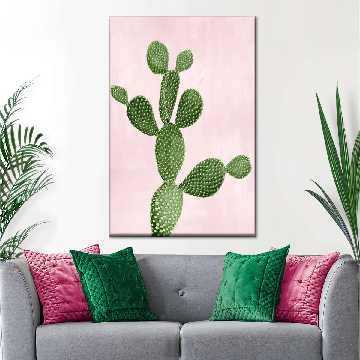 A Cactus On Pink VII Wall Art