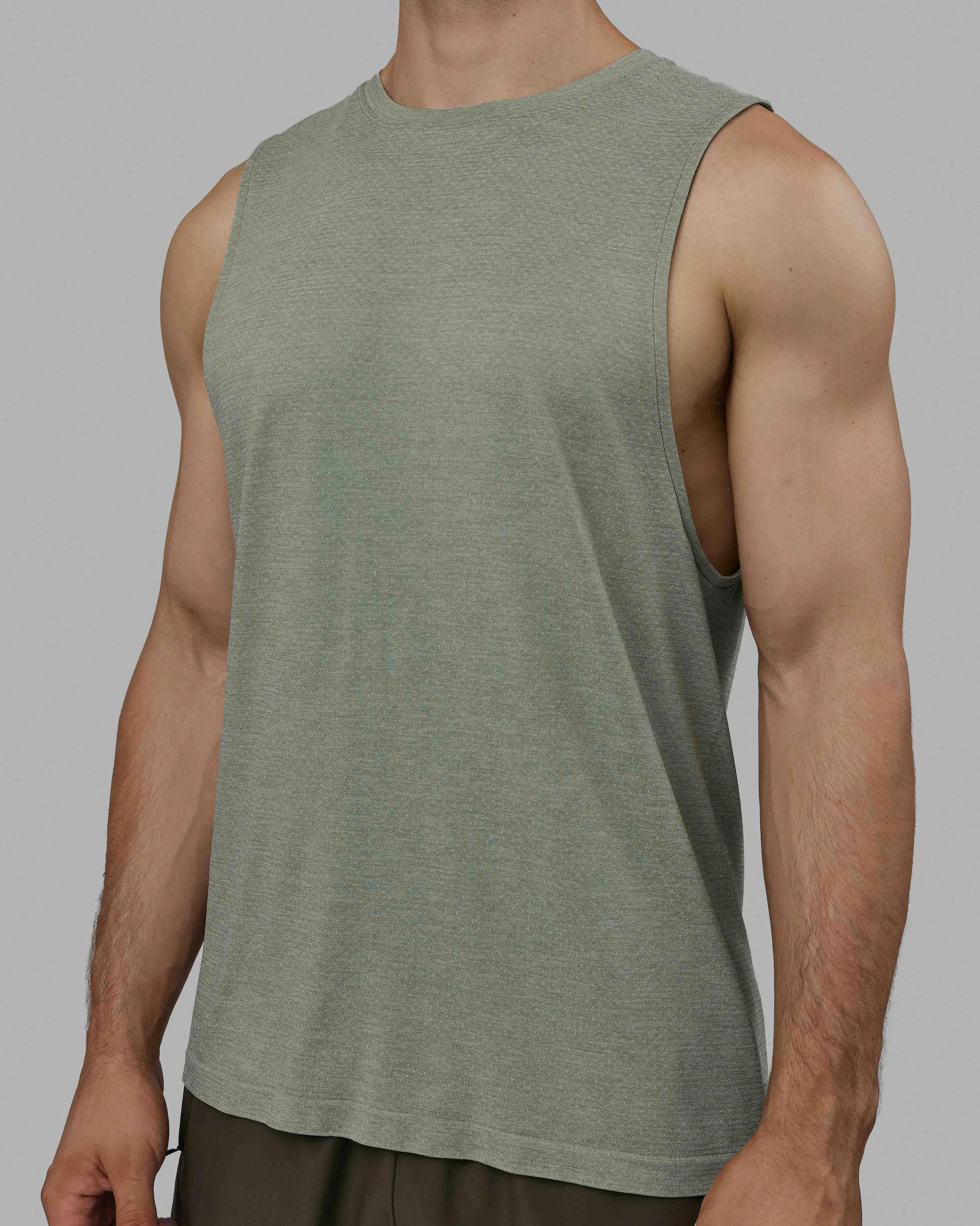 AeroFLX  Seamless Muscle Tank - Iceberg Green Marl