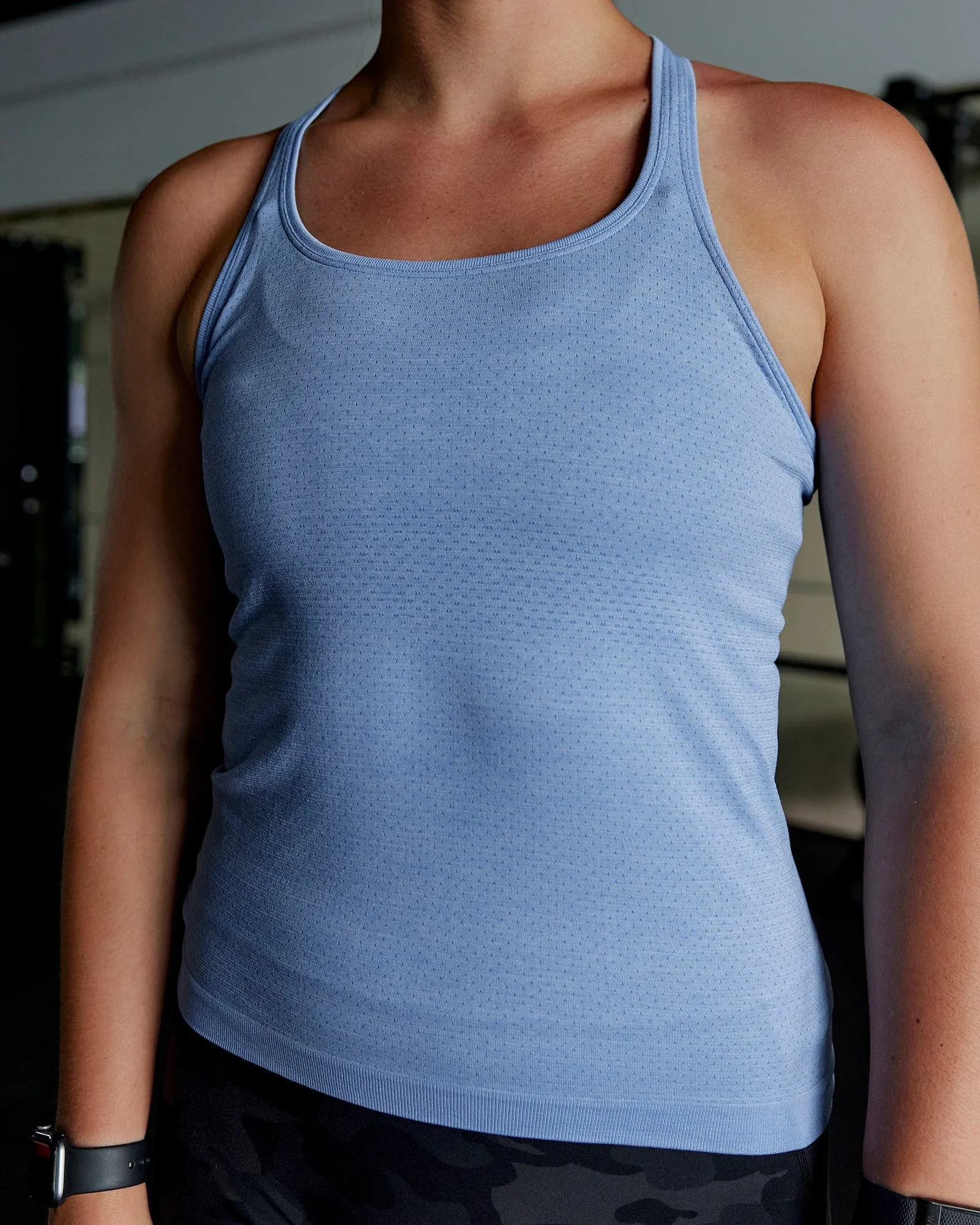 AeroFLX  Seamless Tank - Cornflower Blue Marl