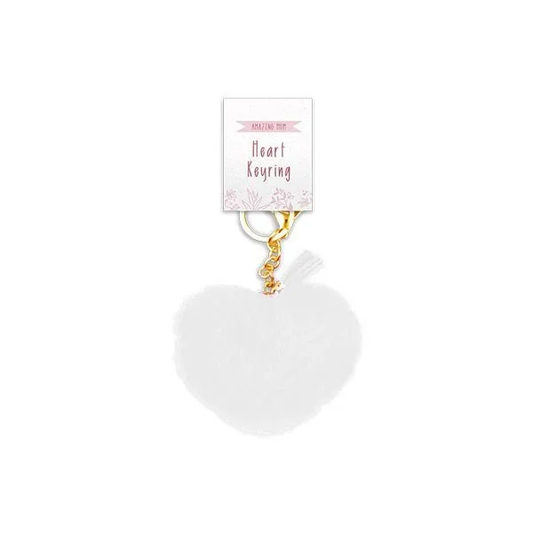 Amazing Mum Plush Heart Keyring