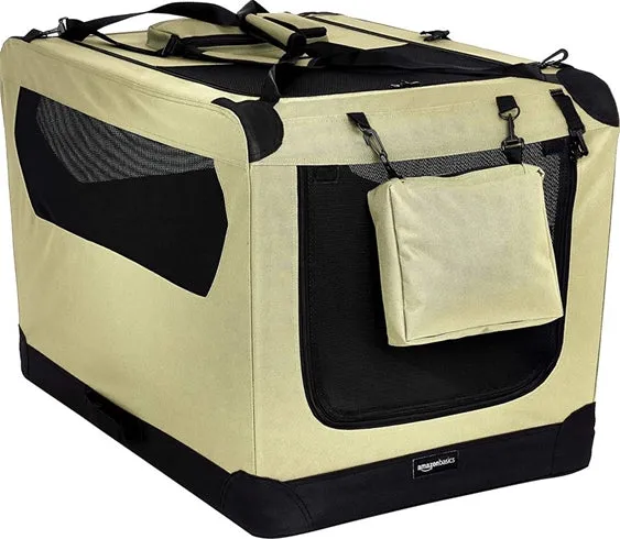 Amazon Basics Folding Portable Soft Pet Dog Crate Carrier Kennel