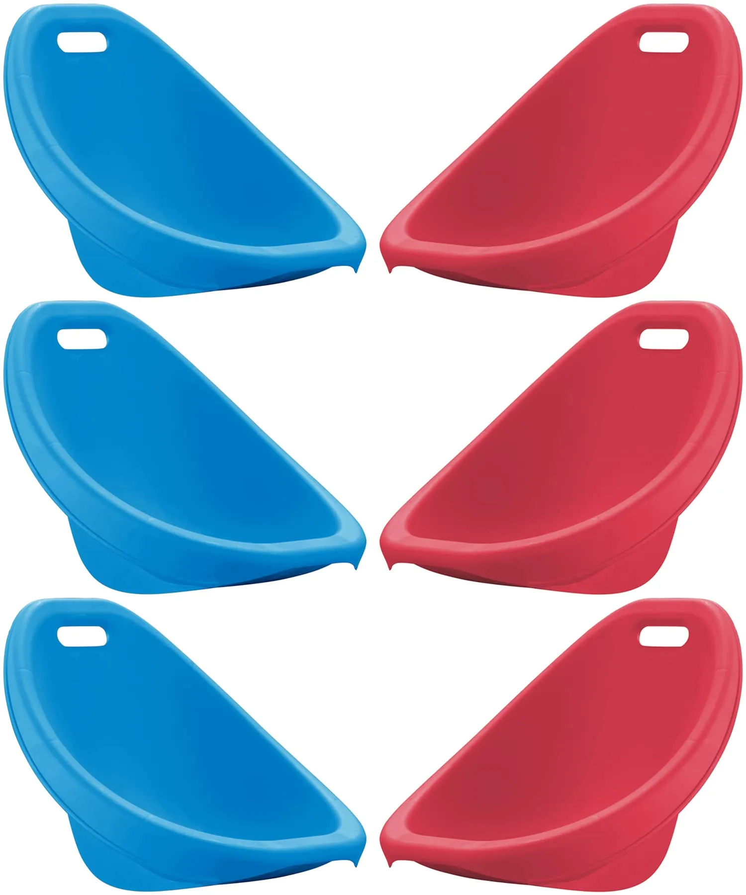 American Plastic Toys Kids Scoop Rocker Chairs for Toddlers & Kids Ages 3 and Up | 6-Pack Blue & Red | Made in USA from Safe Plastics | Great for Indoor and Outdoor Activities