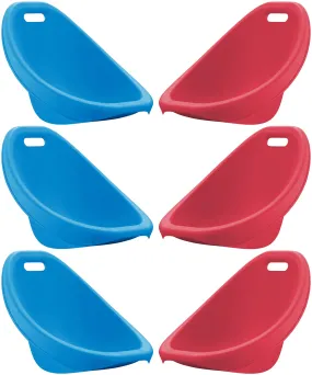 American Plastic Toys Kids Scoop Rocker Chairs for Toddlers & Kids Ages 3 and Up | 6-Pack Blue & Red | Made in USA from Safe Plastics | Great for Indoor and Outdoor Activities