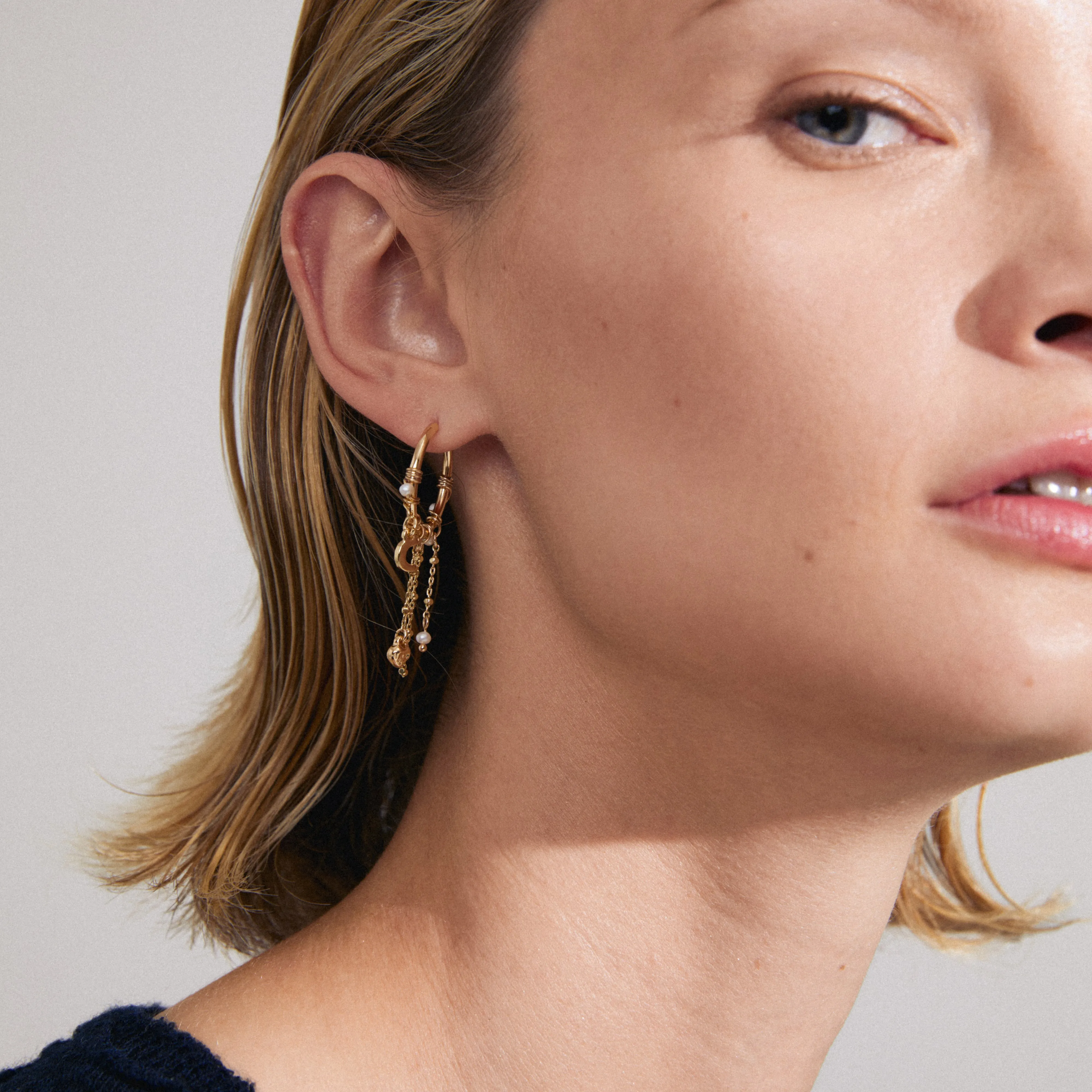 ARLET recycled earrings gold-plated