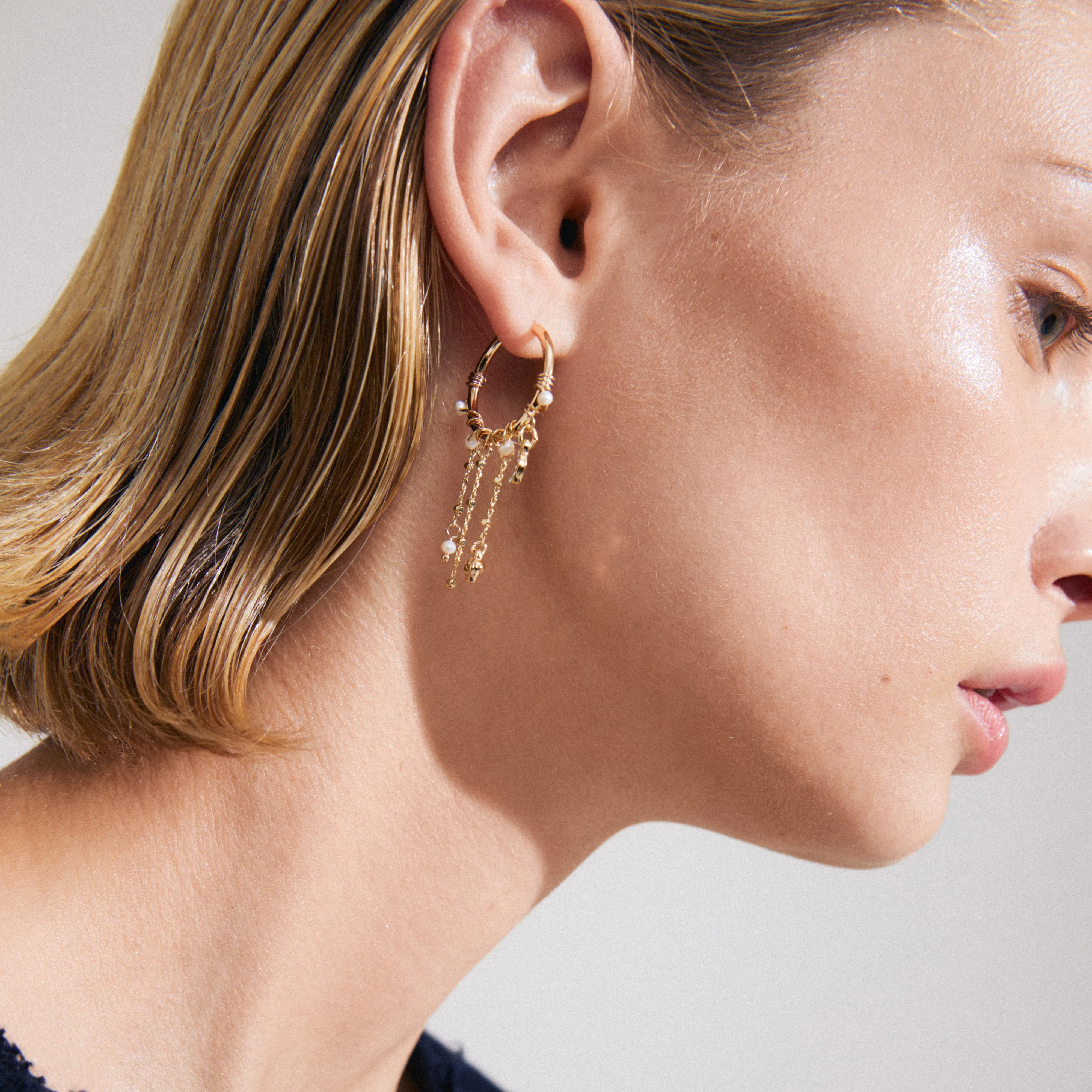 ARLET recycled earrings gold-plated