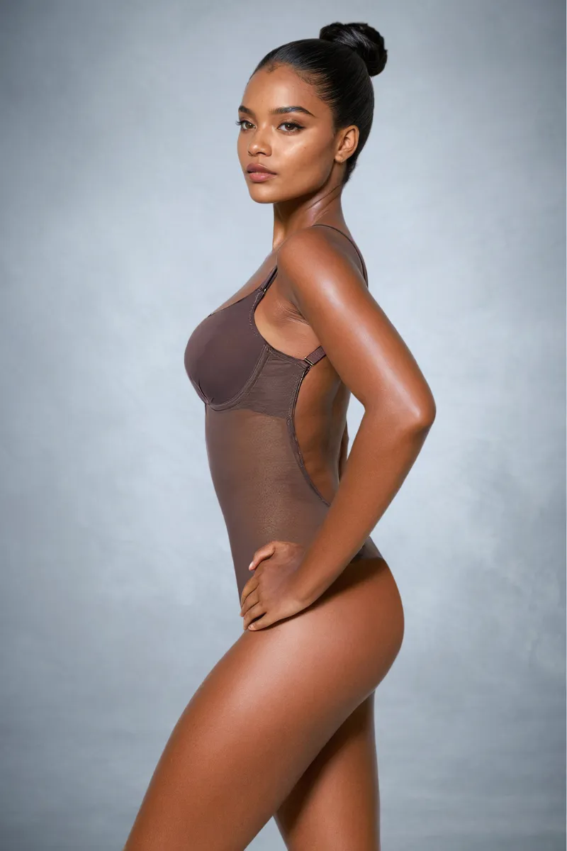 Backless Seamless Shapewear with Deep Plunge Bra (MAE)