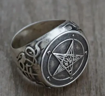 Baphomet Goat Sigil Pentagram Ring