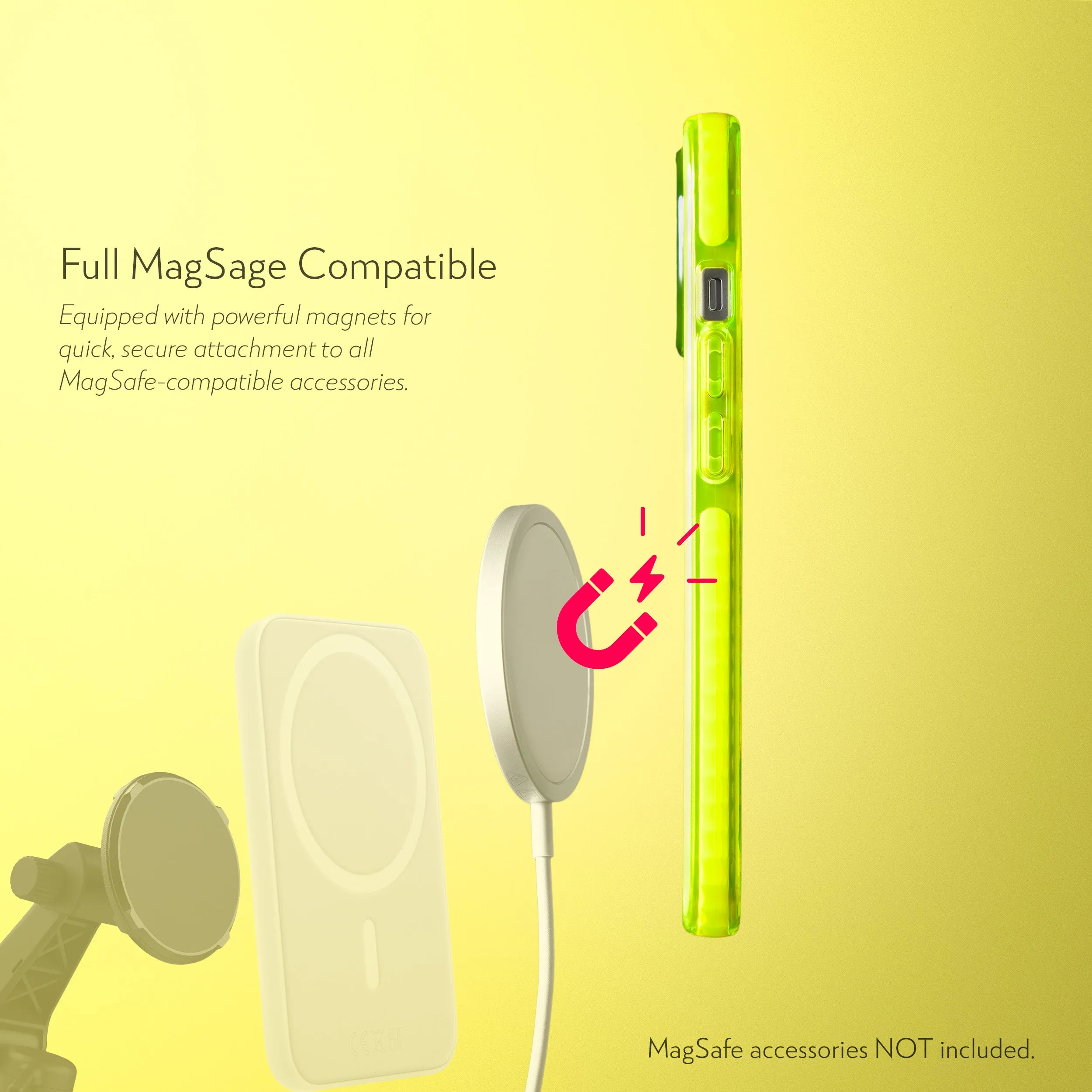 Barrier Case w/ MagSafe for iPhone 13 - Hi-Energy Neon Yellow