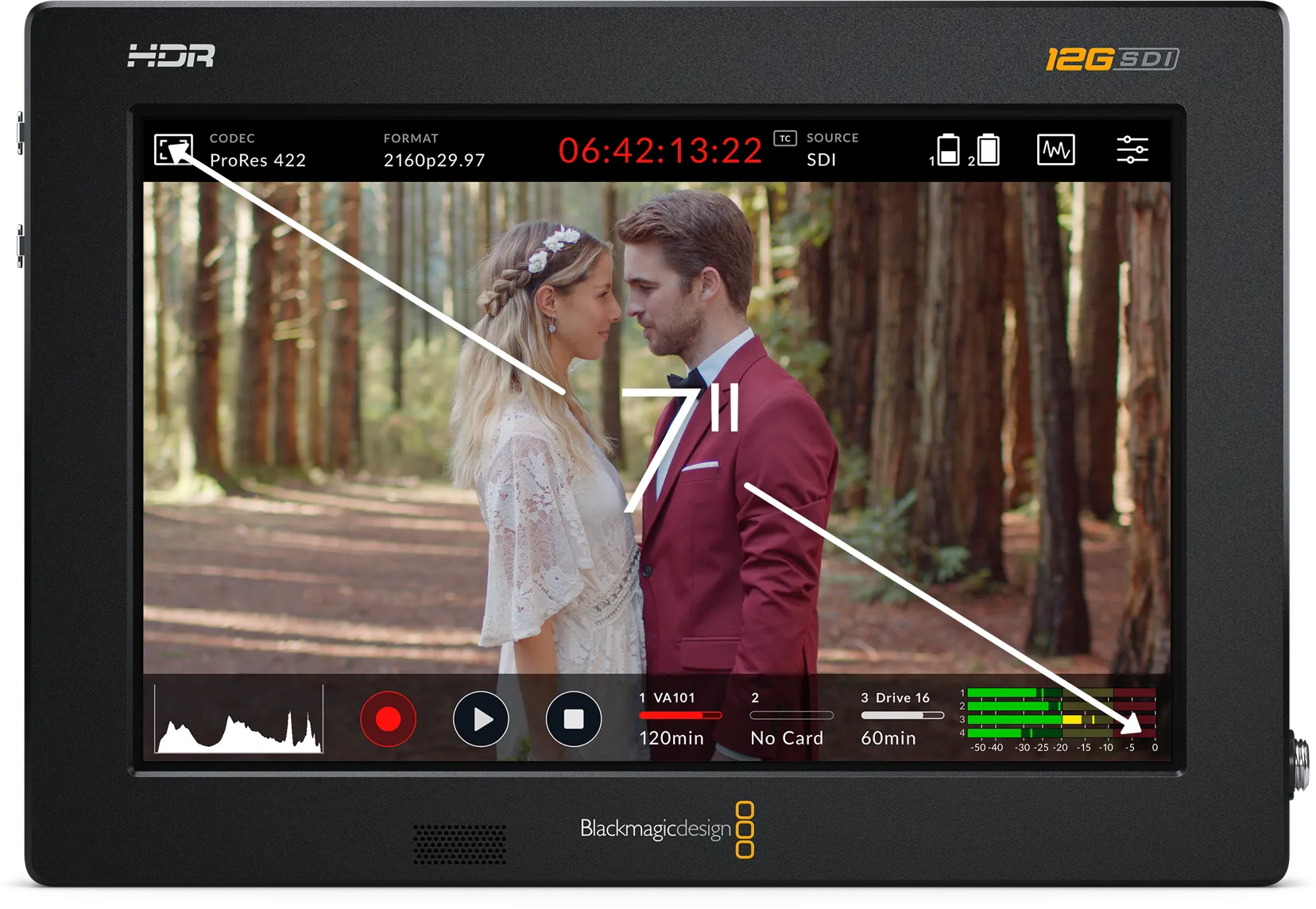 Blackmagic Design Video Assist 7" 12G-SDI/HDMI HDR Recording Monitor