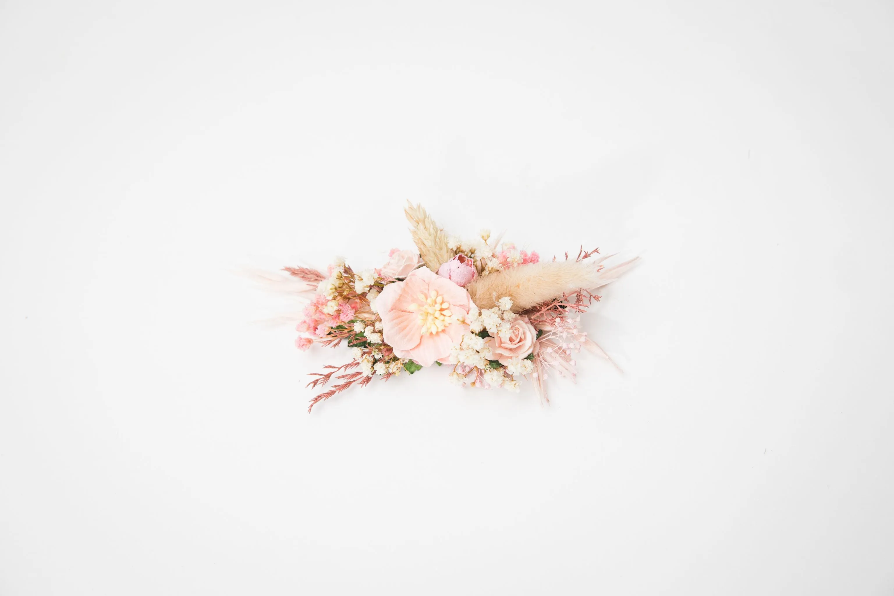 Blush flower bridal comb Wedding hair clip boho headpiece Bride to be Pink flower comb Magaela bridal hair accessories Unique flower comb