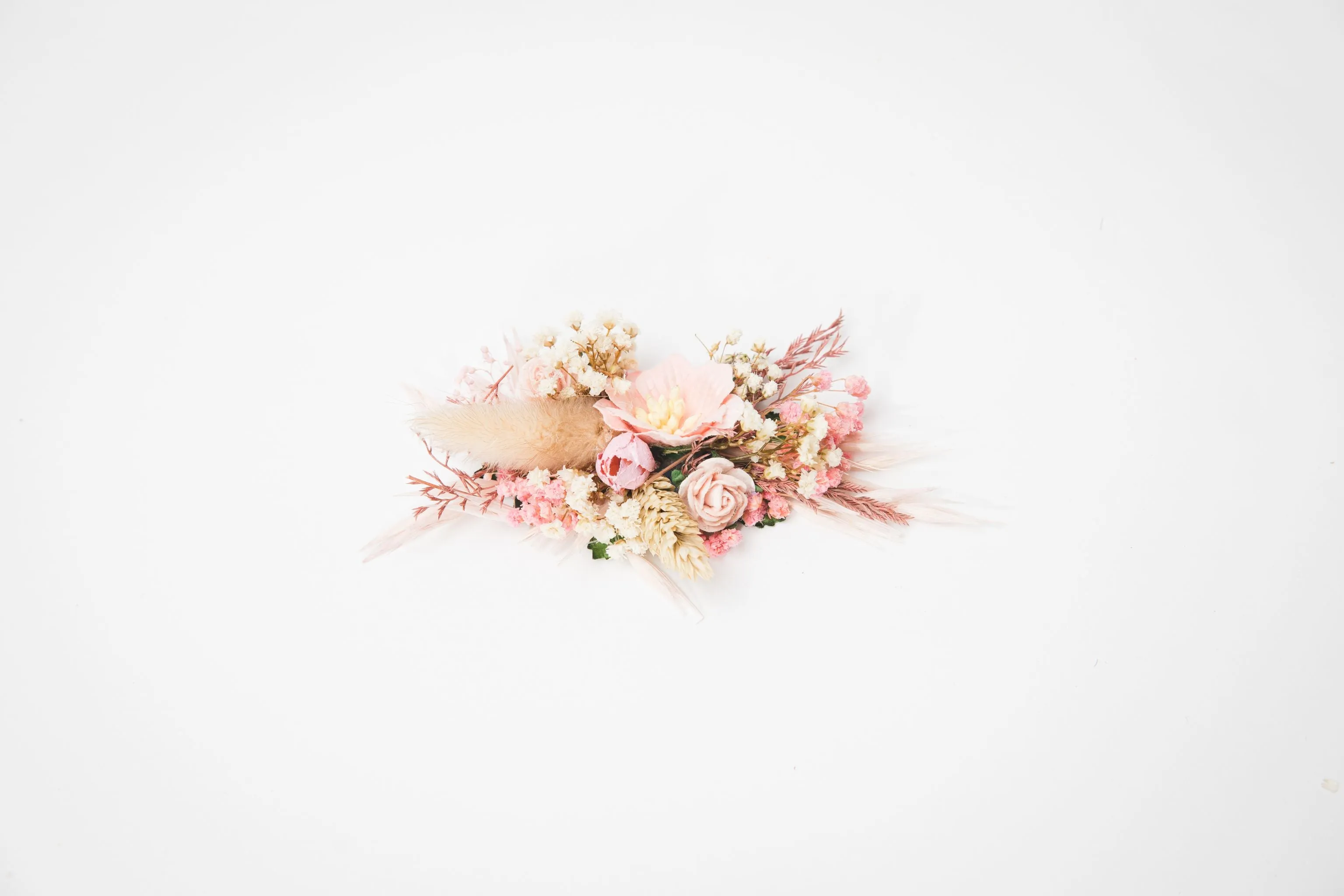 Blush flower bridal comb Wedding hair clip boho headpiece Bride to be Pink flower comb Magaela bridal hair accessories Unique flower comb