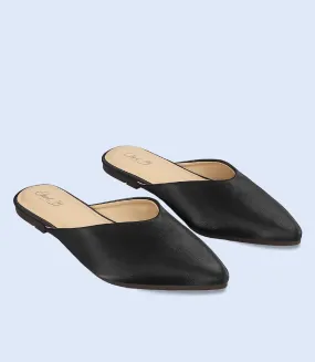 BW10074-BLACK-Women Mule