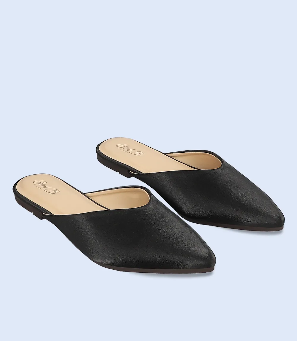 BW10074-BLACK-Women Mule