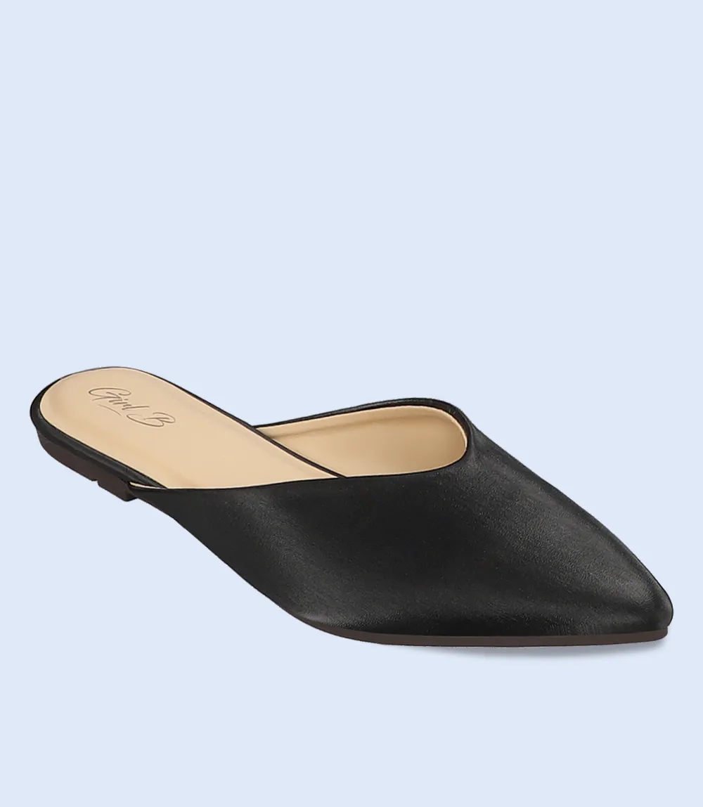 BW10074-BLACK-Women Mule