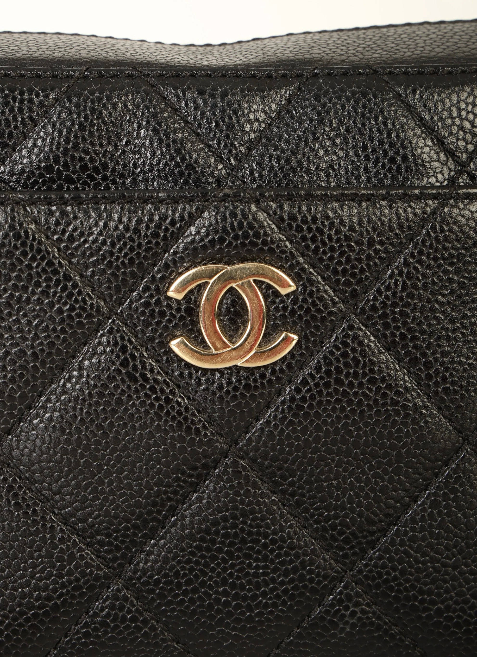 Chanel 2002 Caviar Chain Shoulder Bag