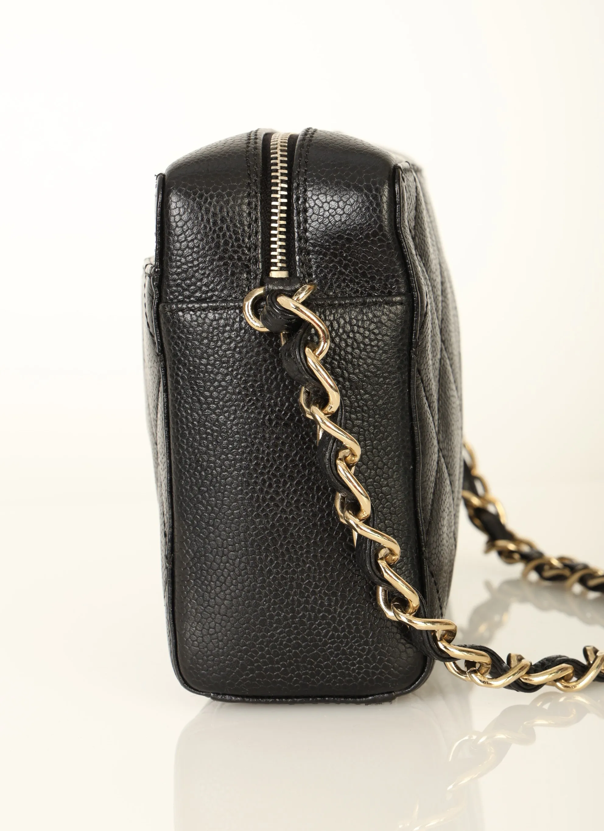 Chanel 2002 Caviar Chain Shoulder Bag