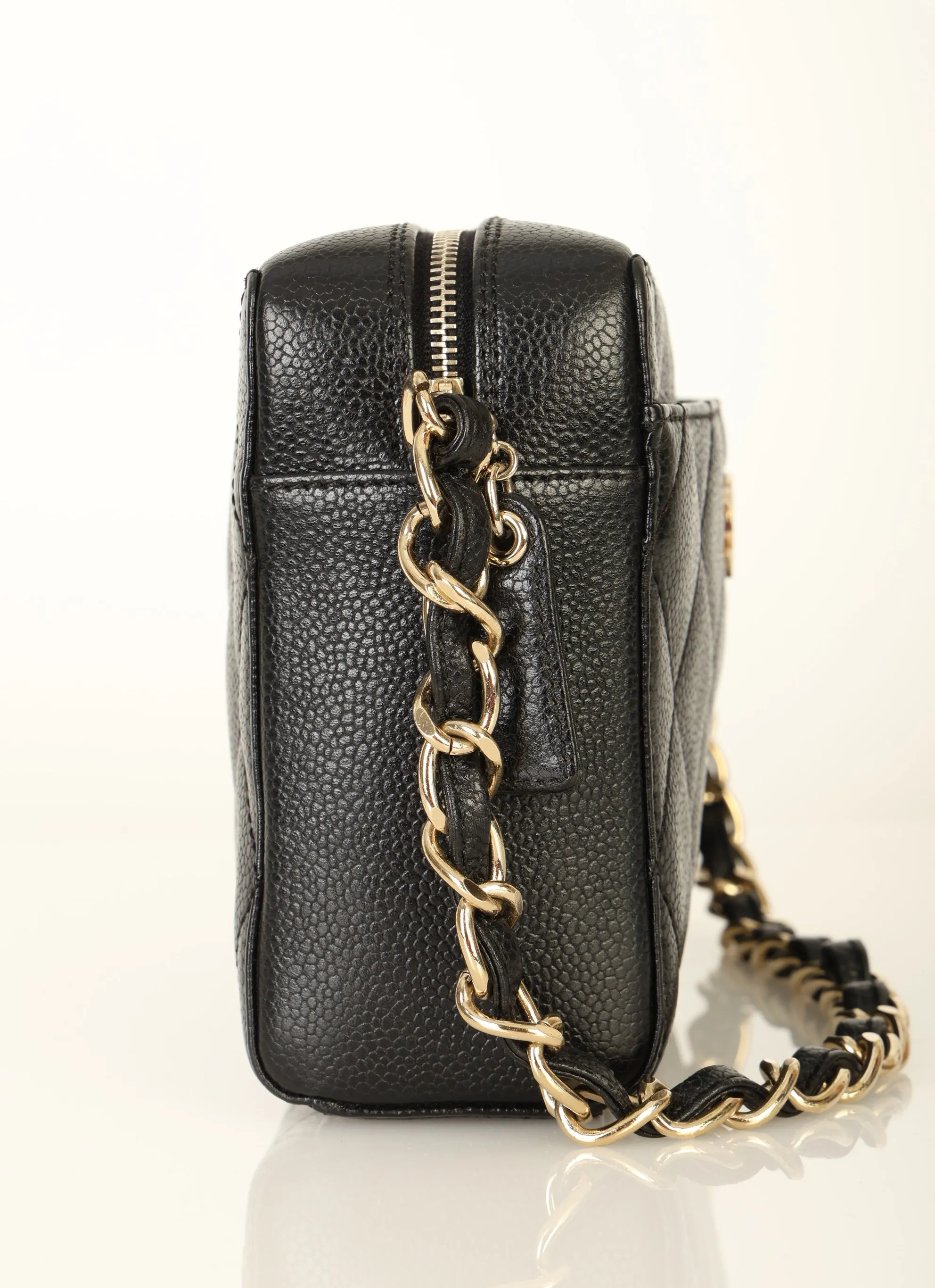 Chanel 2002 Caviar Chain Shoulder Bag