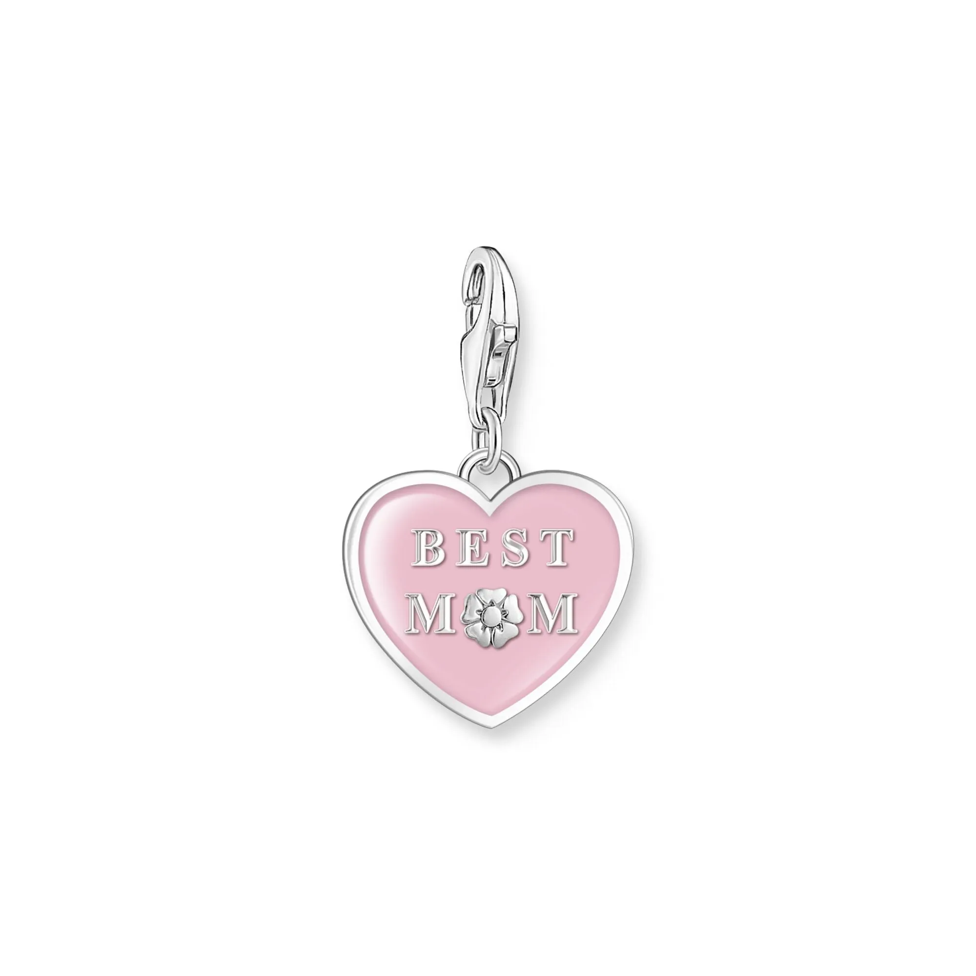 Charm Pendant heart with Best Mom silver