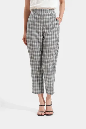 Checkered Ankle Length Cozy Pants