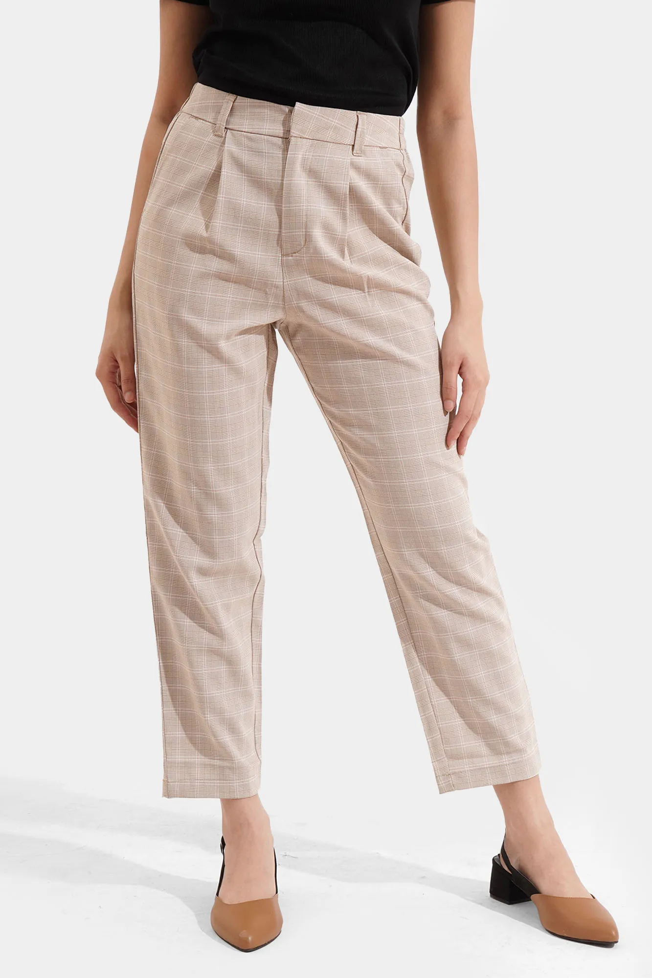 Checkered Ankle Length Cozy Pants