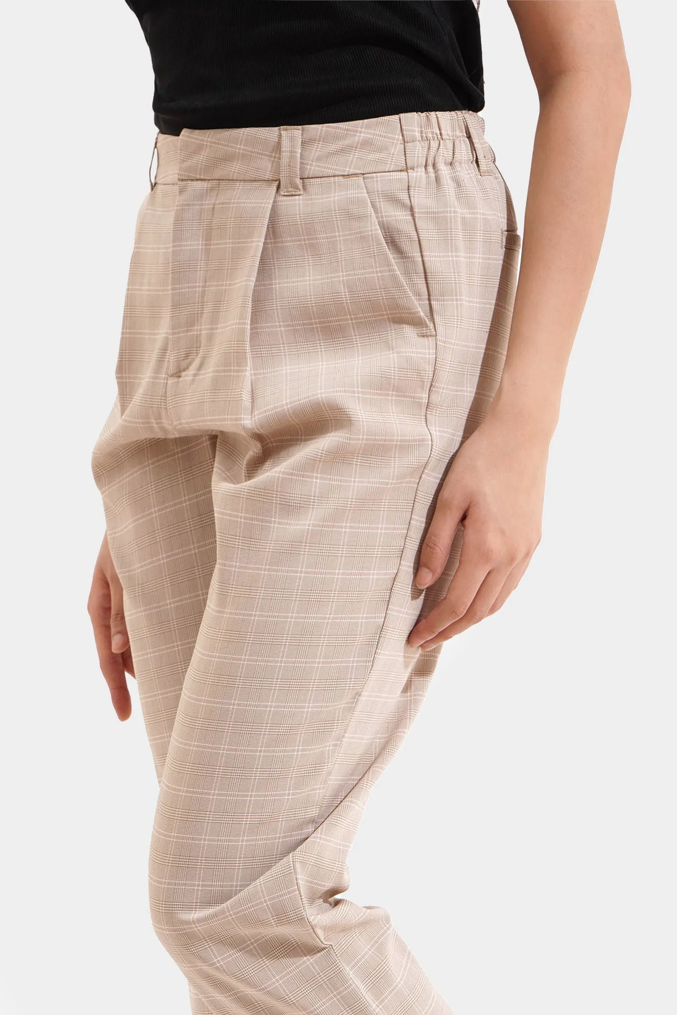 Checkered Ankle Length Cozy Pants