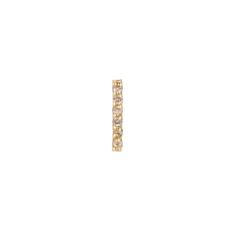 Diamond Pavé Bar Stud Single Earring, 14k