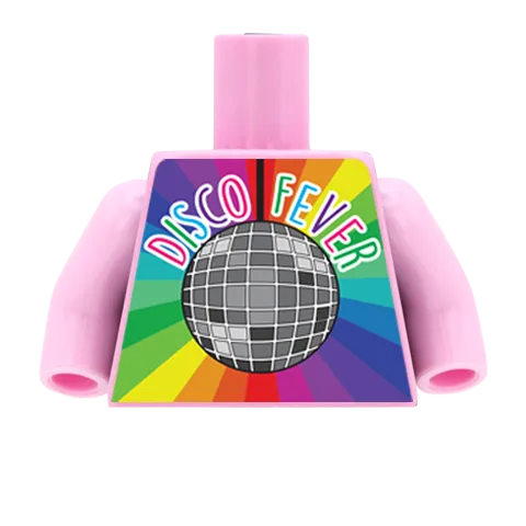 Disco Fever Top - Custom Design Minifigure Torso