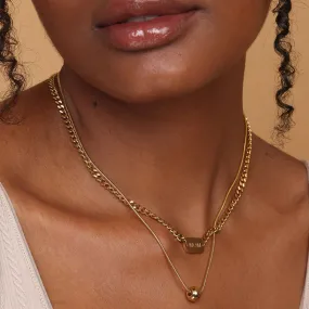 Double Layer Mom cuban chain Necklace