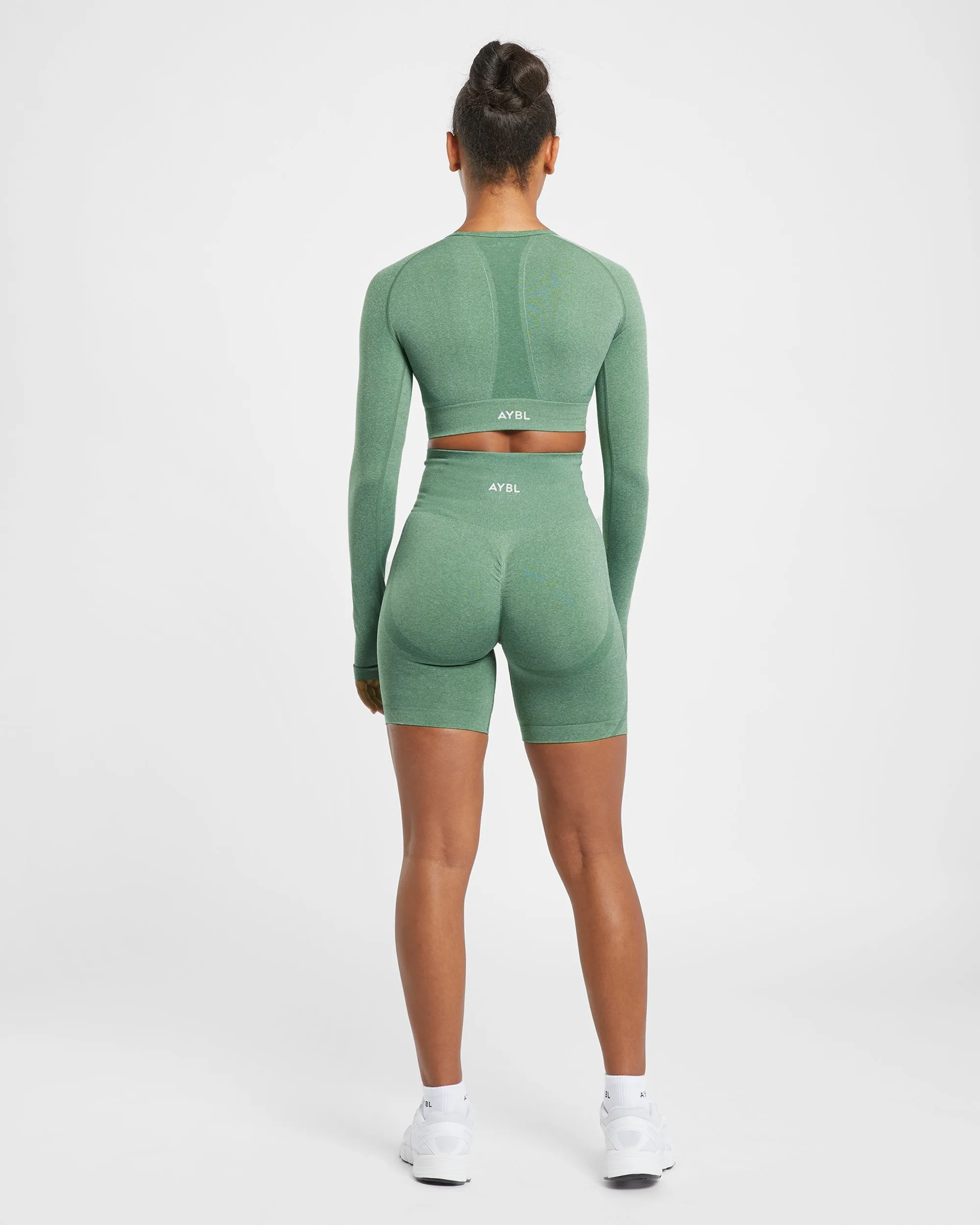 Empower Seamless Cycling Shorts - Olive Marl