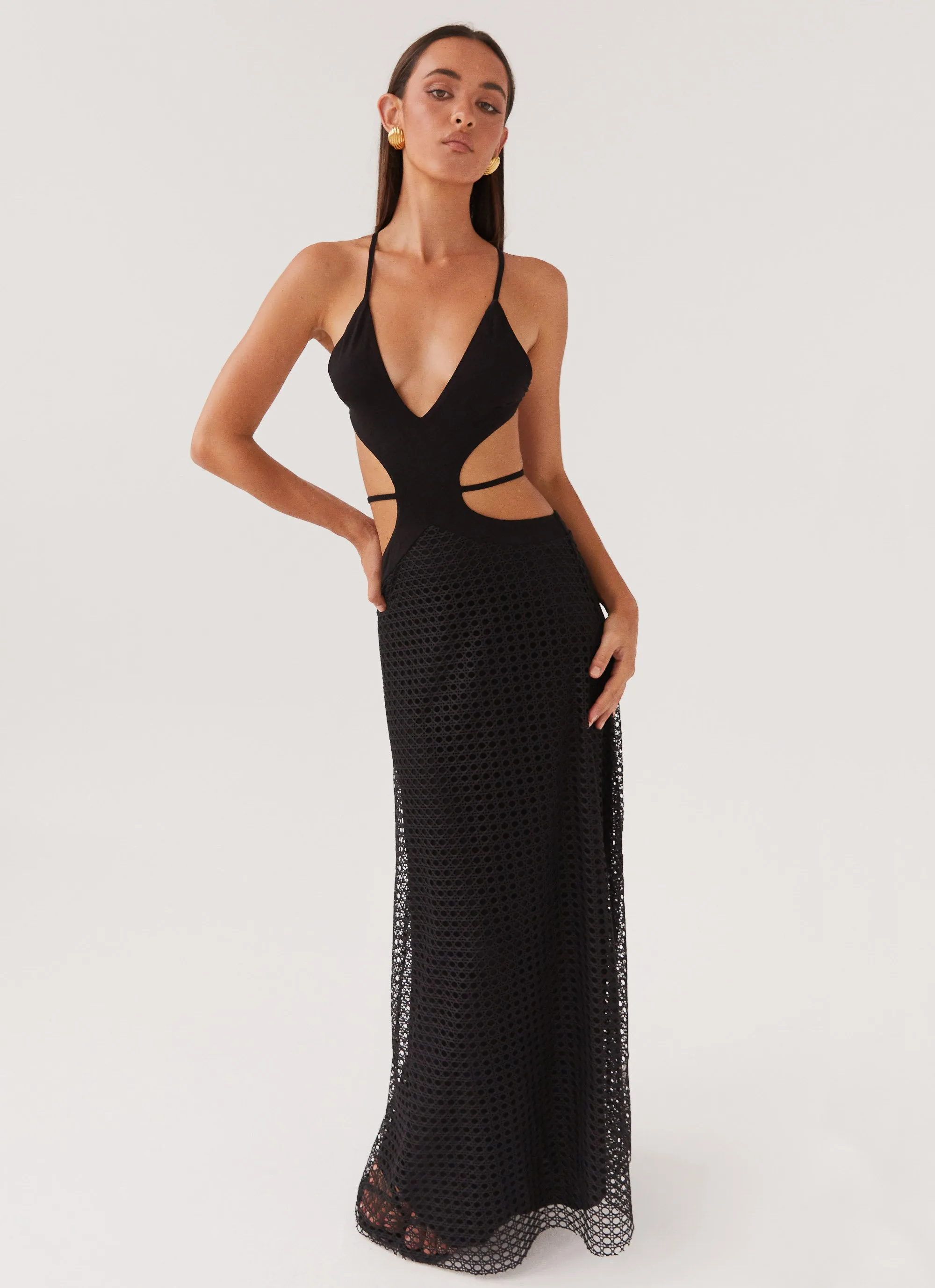 Enchanted Melodies Maxi Dress - Black