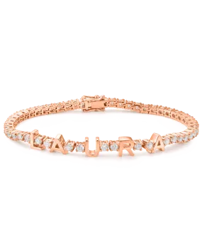 Evert Tennis Bracelet - 18K Rose Vermeil