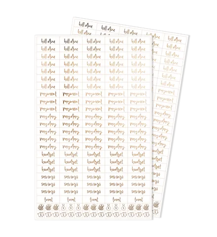 Extra Word Stickers | Budgeting Basics | 2 Sheets