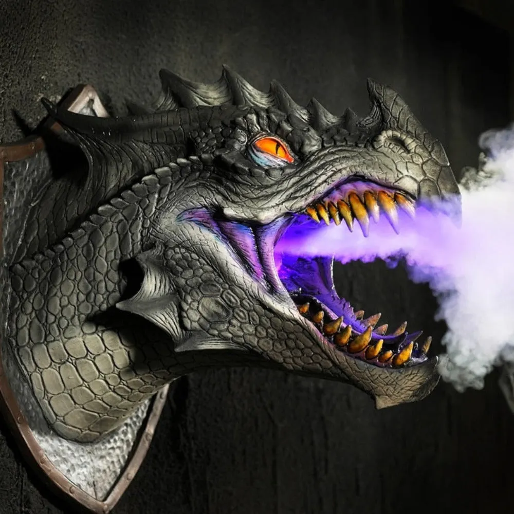 Fire & Smoke Breathing Dragon Head Mount