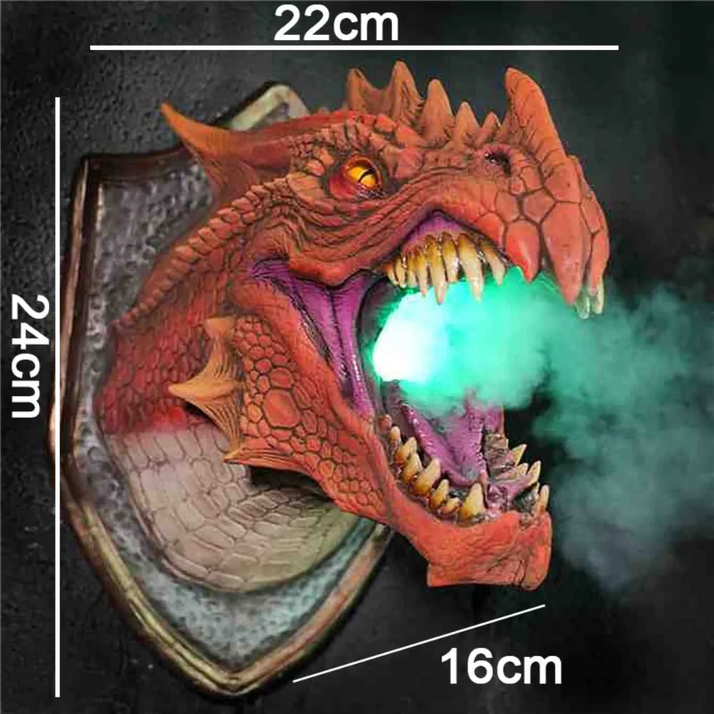 Fire & Smoke Breathing Dragon Head Mount