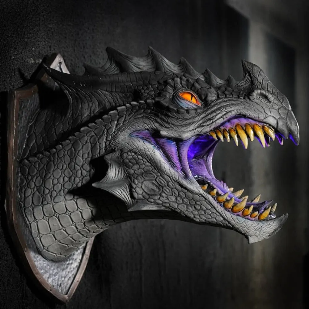 Fire & Smoke Breathing Dragon Head Mount