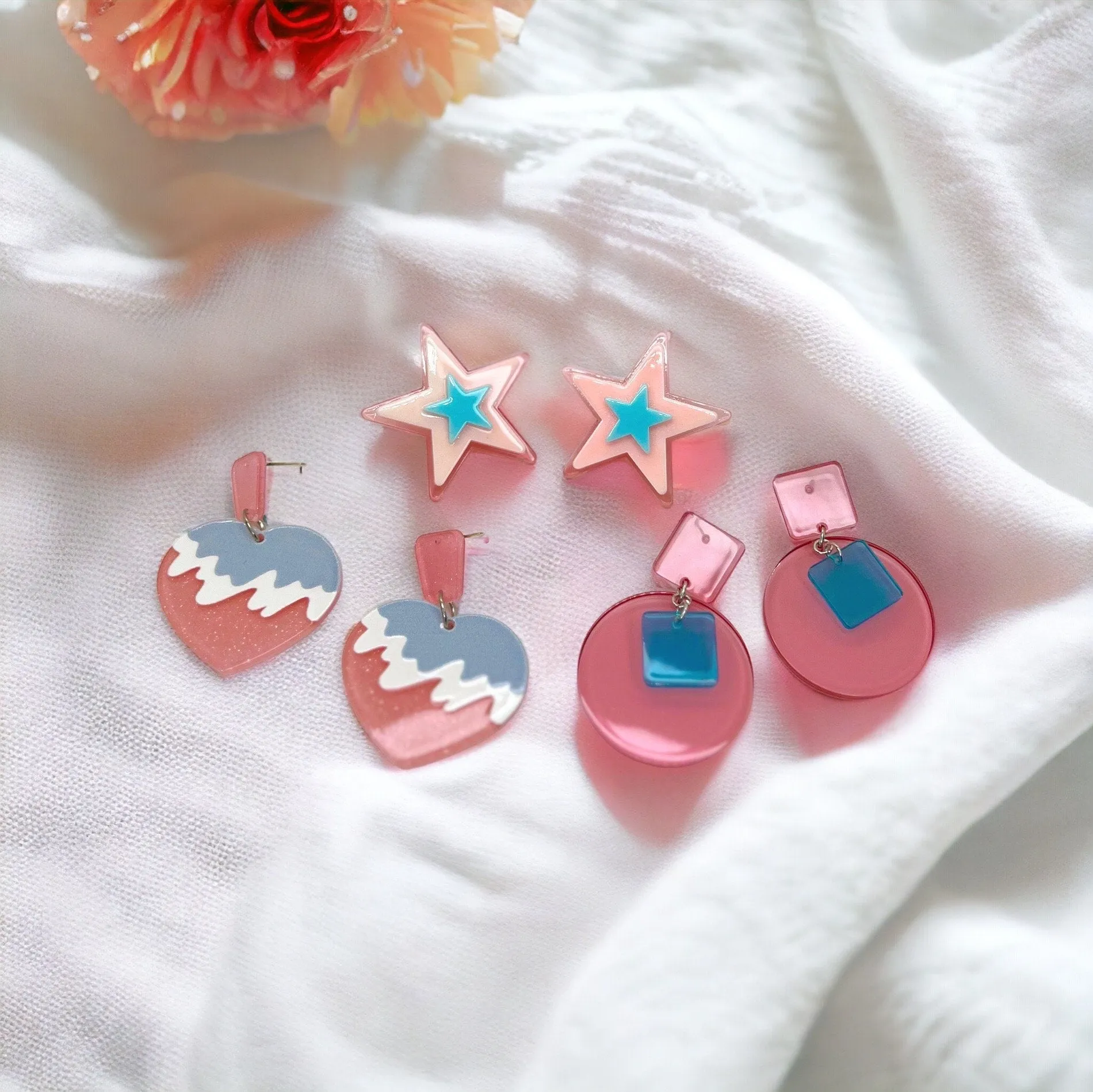 Gender Reveal Earrings - Baby Shower, New Mom, Mother’s Day, Mom Earrings, Momma Earrings, Mama Earrings, Team Pink, Team Blue, Pink or Blue