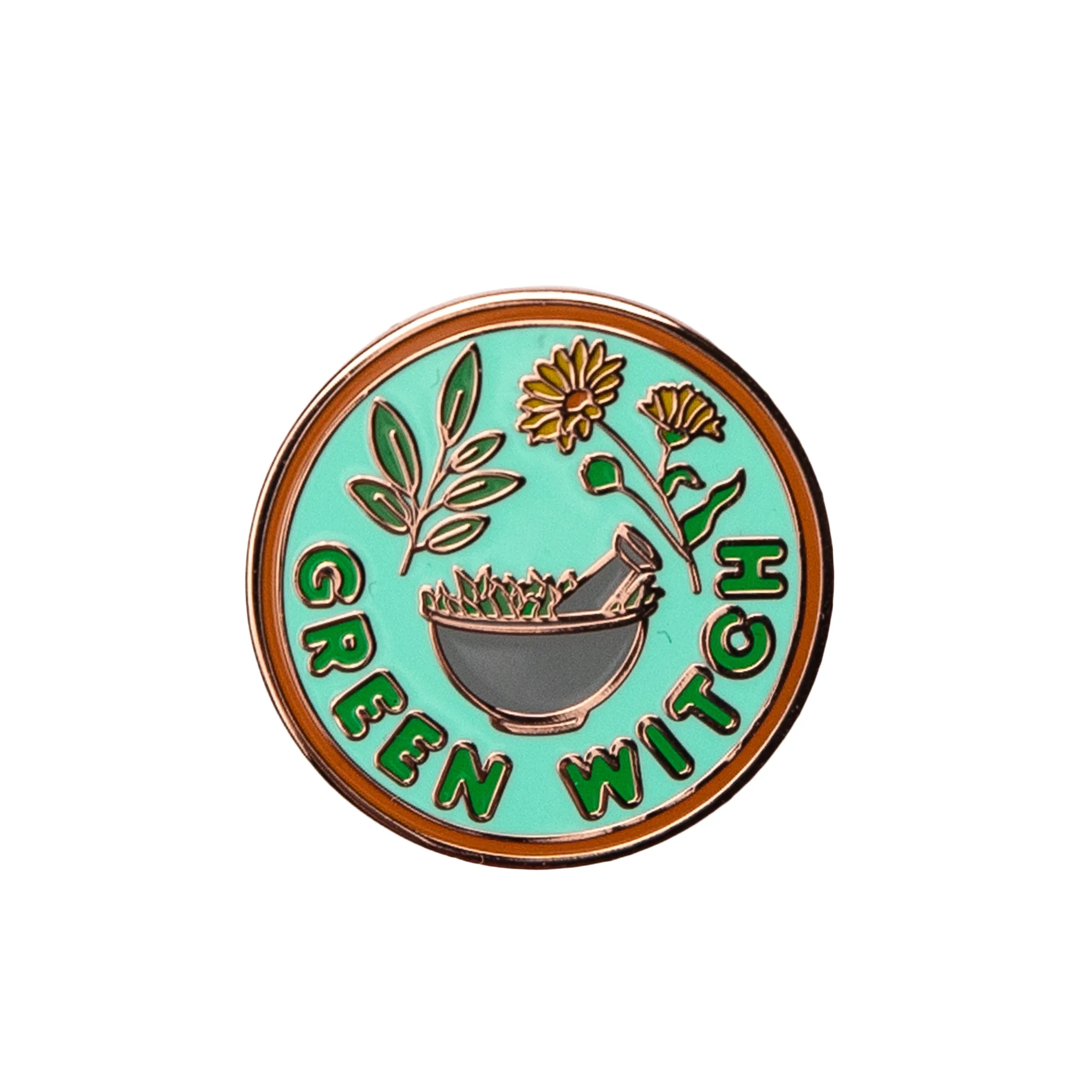 Green Witch Enamel Pin