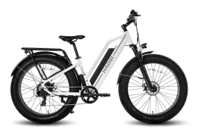 HAOQI White Leopard Pro 20Ah Step Thru Fat Tire Electric Bike