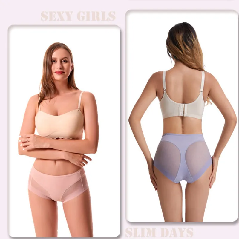 Hot Sale Pay 1 Get 4High Waist Ice Silk Seamless Shaping Briefs