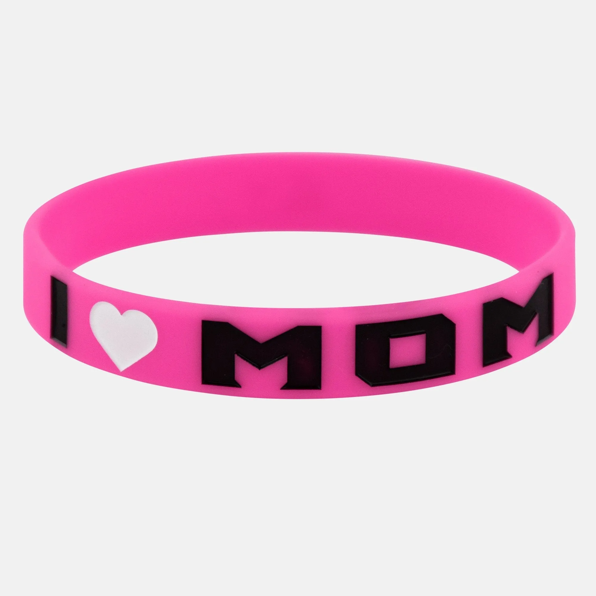 I Love Mom Pink Wristband