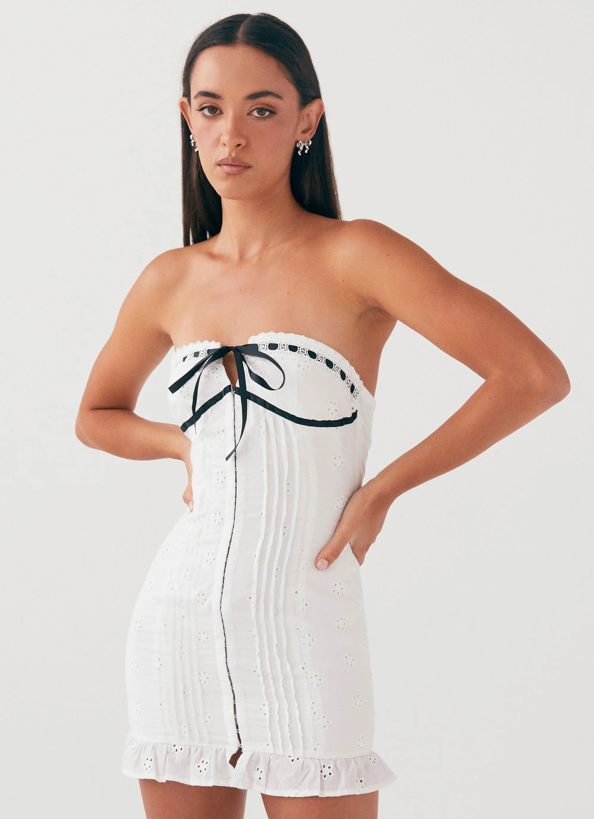 Katana Mini Dress - White