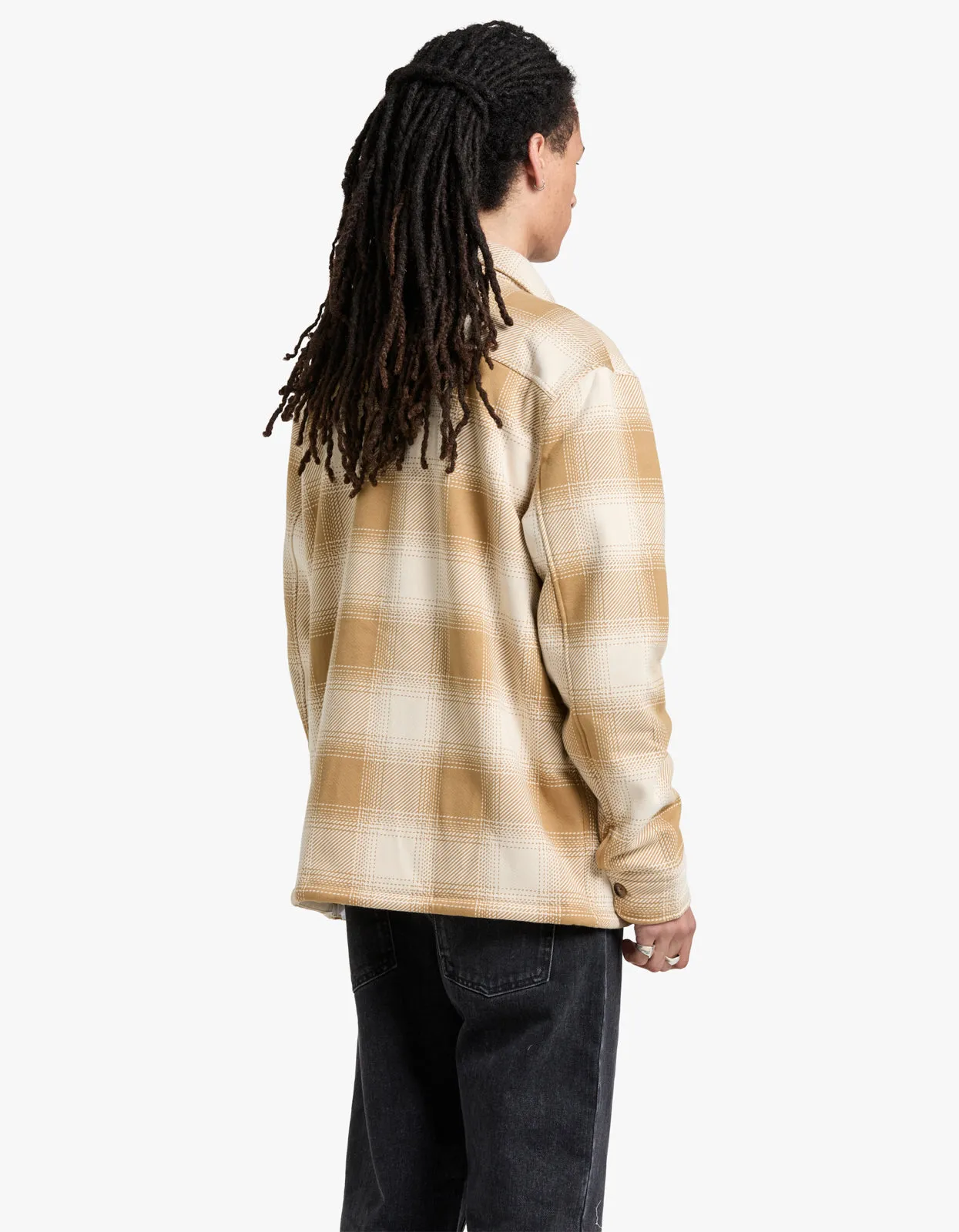 Long Sleeve Shirt Jacket - Winter Cream/Cafe Tan