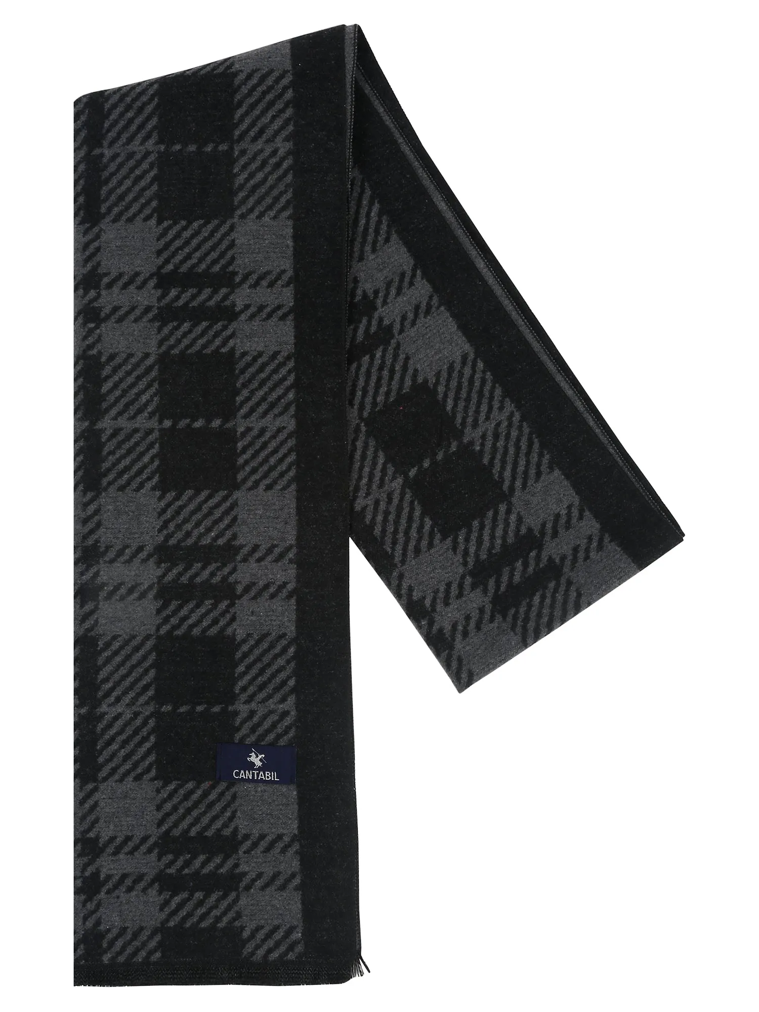 Men's Black Fashion Checkered Muffler