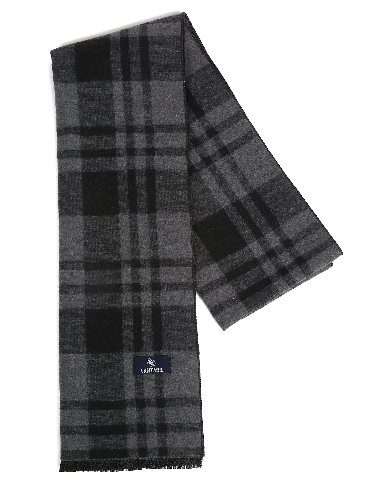 Men's Black Fashion Medium Check Muffler